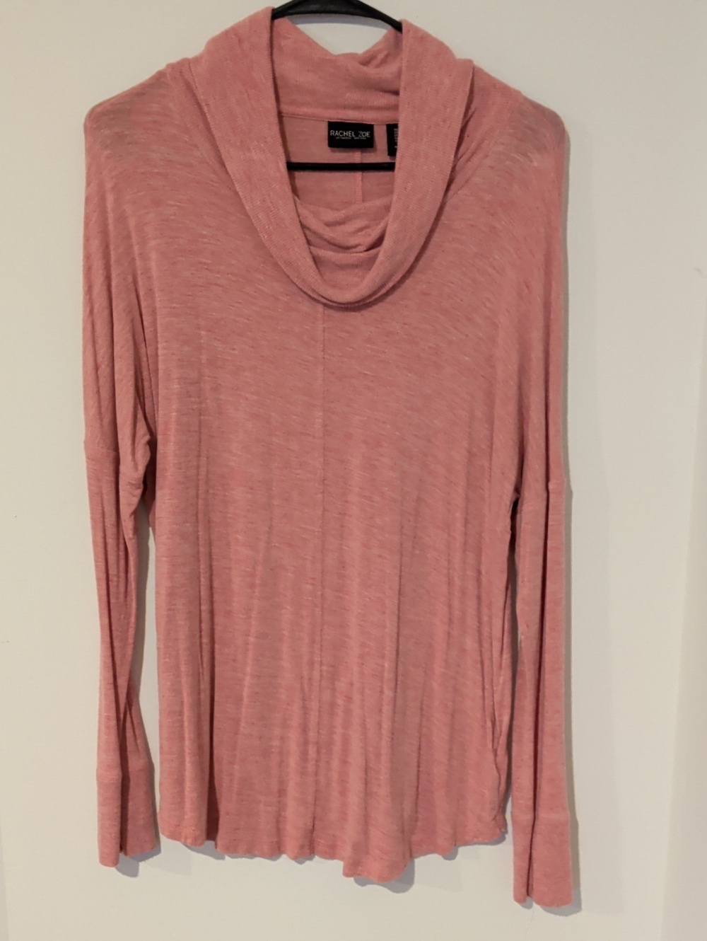 Rachel Zoe Dusty Pink Cowl Neck Long Sleeve Top